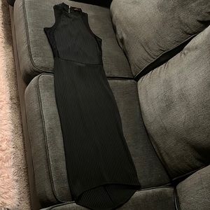 Black mid leg length dress
